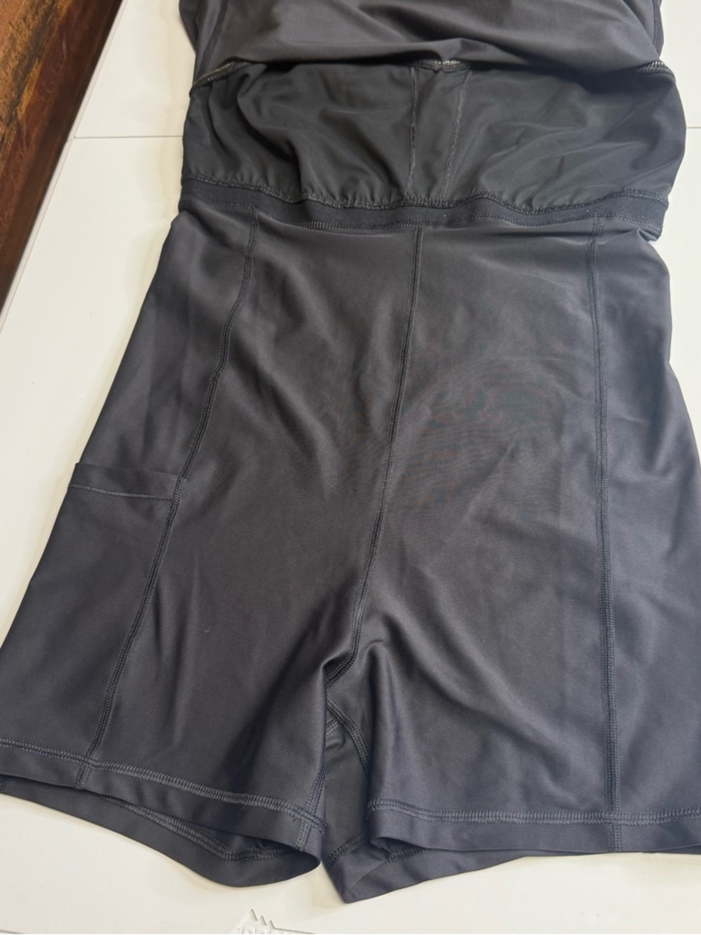 Old Navy Black Athletic Dress with built in shorts Size L a line sleevless - Picture 7 of 9